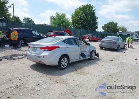 2012 Hyundai Elantra Gls z USA, uszkodzony, nr VIN 5NPDH4AE0CH150600